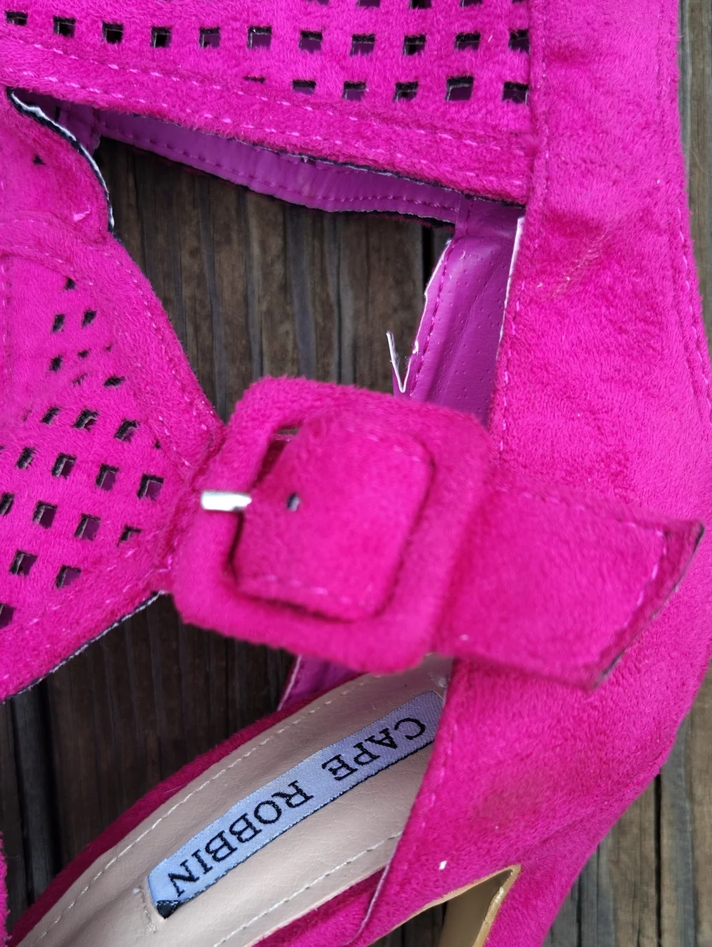 Cape Robbin Fucshia Faux Suede Knee High Cut-Out Peep Toe Stiletto Boots Size 6